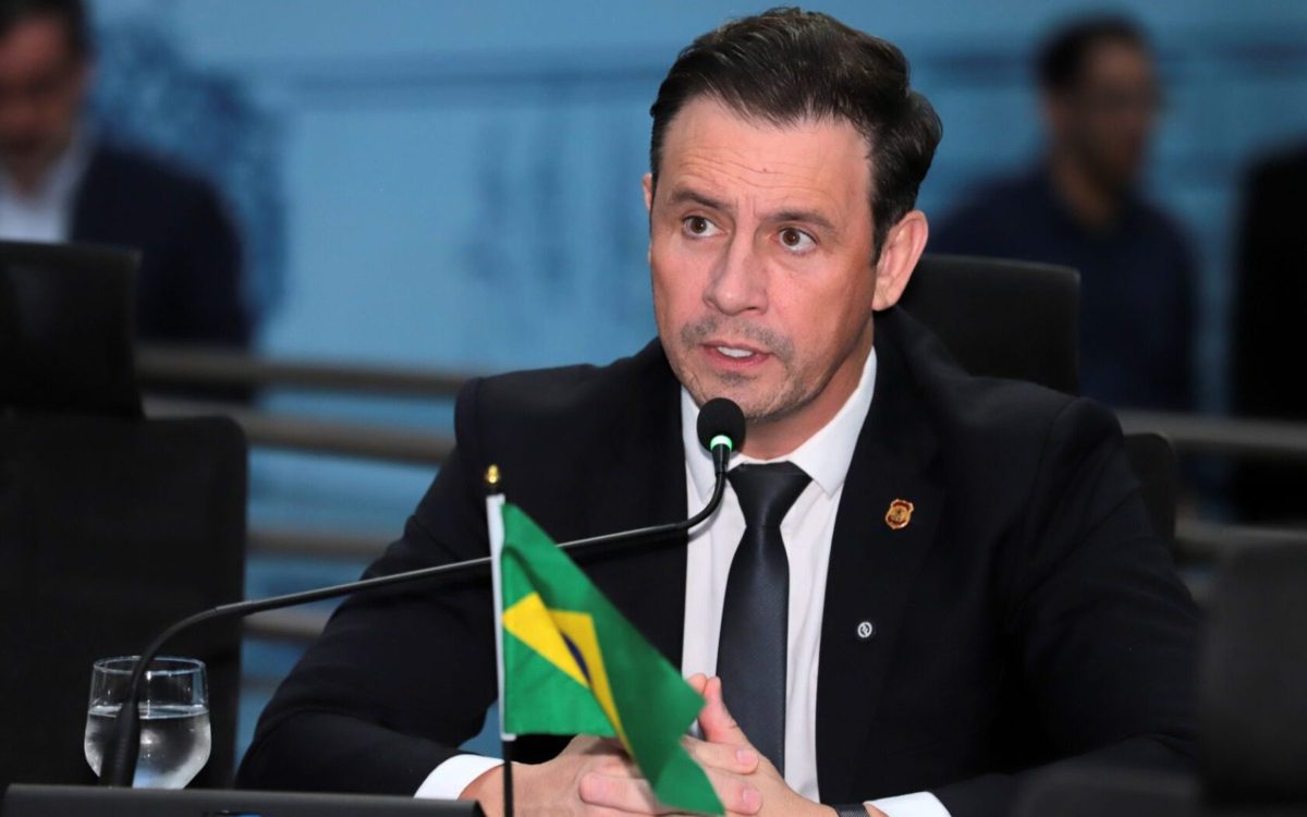 Vereador André Salineiro (PL) durante sessão na Câmara Municipal de Campo Grande. ( Izaías Medeiros/CMCG )