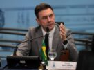 Vereador André Salineiro, do PL, durante sessão na Câmara Municipal de Campo Grande.
